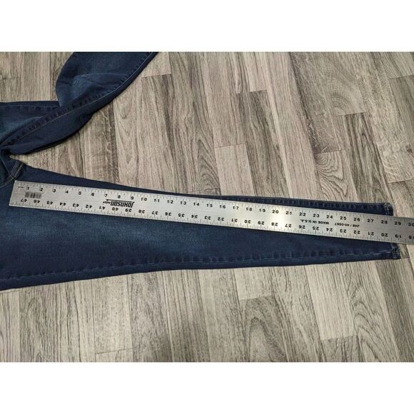 SO Juniors Size 7 Skinny Embroidered Pockets Denim Blue Jeans Jeggings - Picture 9 of 11